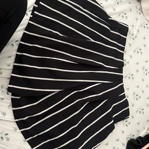 Black dressy striped shorts